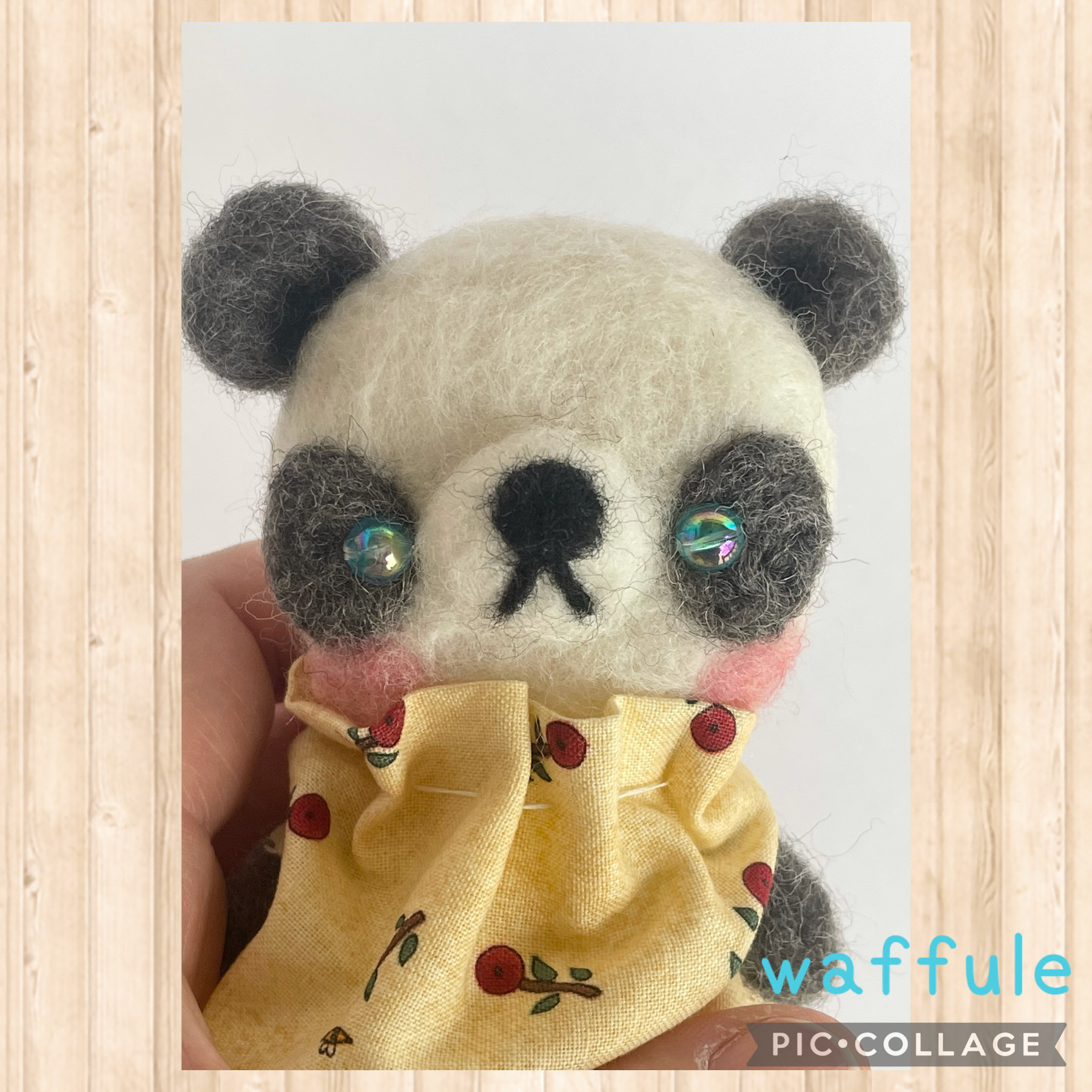 alice 羊毛フェルト ハンドメイド ホワイトチワワ おすわり