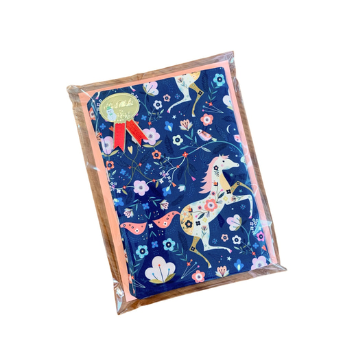 春さくらとユニコーン御朱印帳カバー お数珠入れ お薬手帳入れ ブック