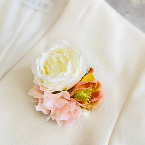 コサージュ＊ローズ クリアケース付き＊卒業式 入学式 結婚式 七五三