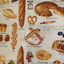 ランチョンマット　ランチマット　男の子　女の子　給食マット　パン　クロワッサン　カンパーニュ　パイ　フランスパン 4枚目の画像