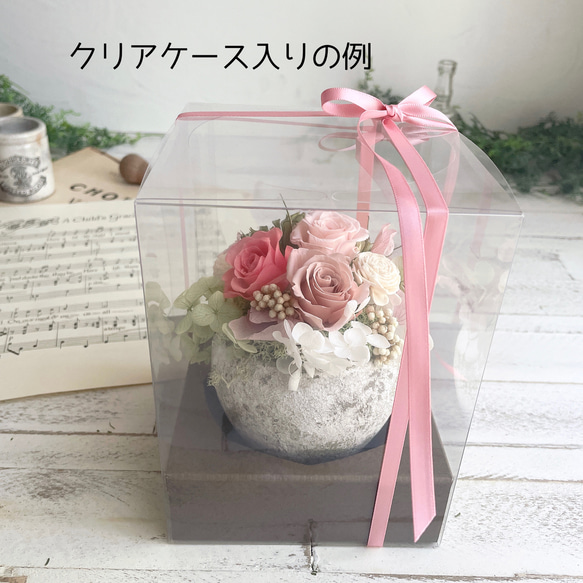 くすみピンク&モーヴカラーフラワーガーデン＊お部屋に作る薔薇の庭アレンジメント　プリザーブドフラワー 10枚目の画像