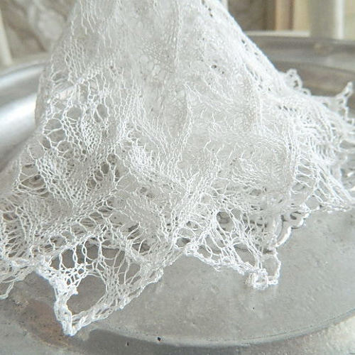 ✿ クンストレースのお花のドイリー 棒針編みレース DY-004 その他素材