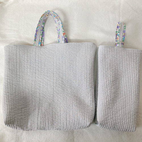 オーダー レッスンバッグ ヌビ グレー リバティ 入園 入学