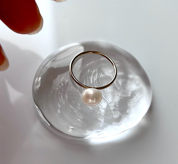 パールMサイズ 】ひと粒の贅沢リング 指輪 パール ゴールド 14kgf