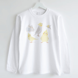 長袖Tシャツ（Simple / オカメインコ） 2枚目の画像