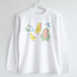 長袖Tシャツ（Simple / コザクラインコ） 2枚目の画像