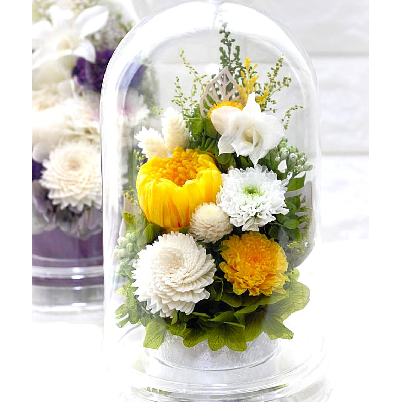 ドーム　仏花　お供え 菊 四十九日  イエロー
