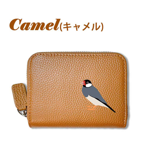 文鳥(4種) 本革 コンパクト財布 じゃばらカードケース ボックス