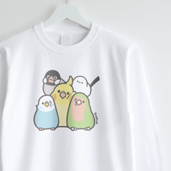 長袖Tシャツ（MOFU MOFU BIRD / 和気あいあい / A） 1枚目の画像