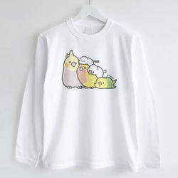 長袖Tシャツ（MOFU MOFU BIRD / 和気あいあい / B） 2枚目の画像