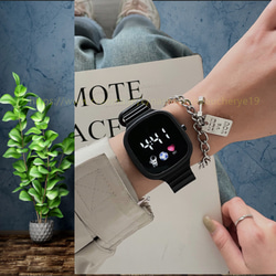 ファッション ベルト ワールド アクセサリー ジュエリー 腕時計 通勤 通学 カップル時計 学生腕時計 伸縮式 10枚目の画像