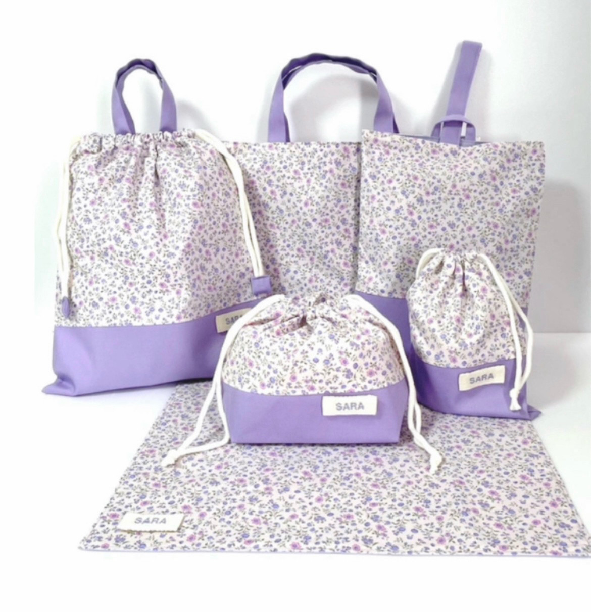 入園入学準備 6点セット｜レッスンバッグ・上履き袋・体操服袋 ほか　名入れ刺繍可能