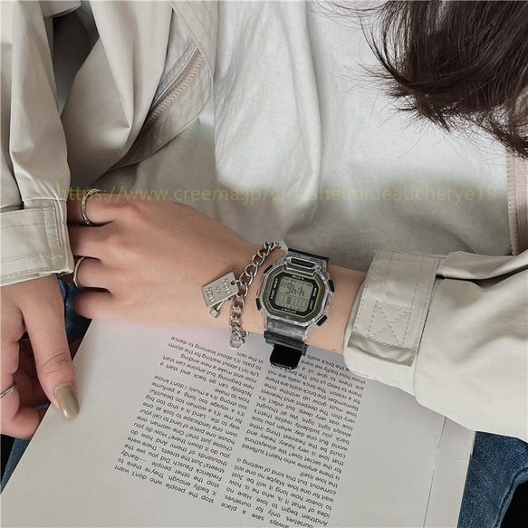 ファッション ベルト ワールド アクセサリー ジュエリー 腕時計 通勤 通学 カップル時計 学生腕時計 伸縮式 8枚目の画像