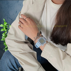 ファッション ベルト ワールド アクセサリー ジュエリー 腕時計 通勤 通学 カップル時計 学生腕時計 伸縮式 4枚目の画像