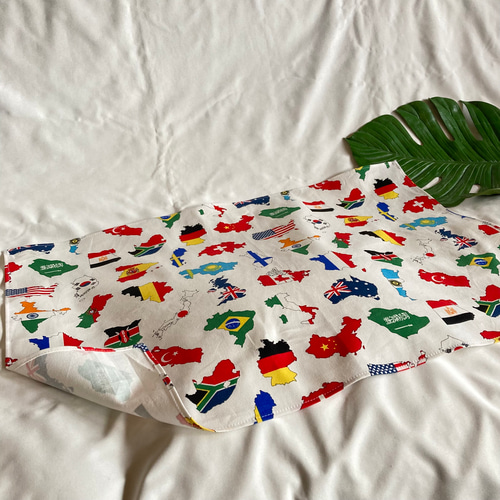 オーダーOK】入園入学大きいランチョンマット(40×60㎝)☆国旗