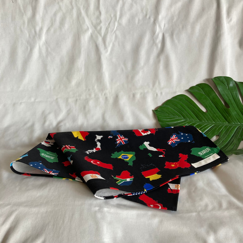 オーダーOK】入園入学大きいランチョンマット(40×60㎝)☆国旗世界地図