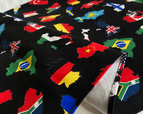 R4⭐︎ランチマット 40×50 ネームラベル付　4枚セット　宇宙　昆虫　国旗 オーダーOK】入園入学大きいランチョンマット(40×60㎝)☆国旗