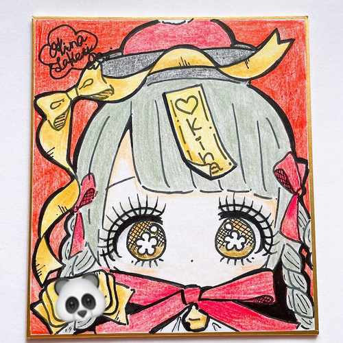 ミニ色紙 イラストオーダー 色鉛筆 その他インテリア雑貨 Okina ミニ色紙 イラストオーダー 色鉛筆 その他インテリア雑貨 Okina