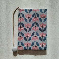 布のブックカバー（花リズムアズキ） 2枚目の画像