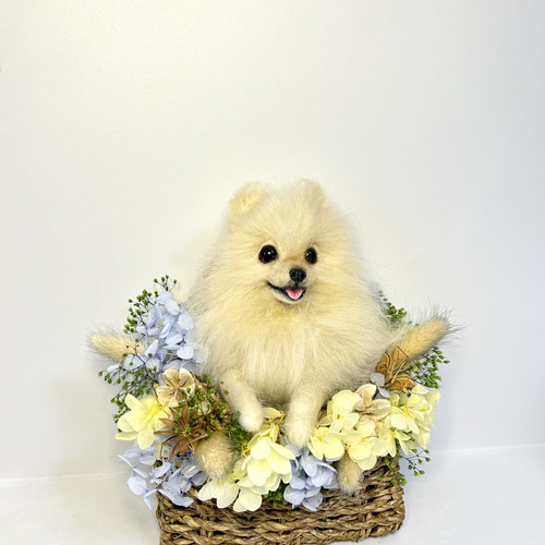 羊毛フェルトオーダー　花かごＭサイズ 羊毛フェルトオーダー花かごMサイズ