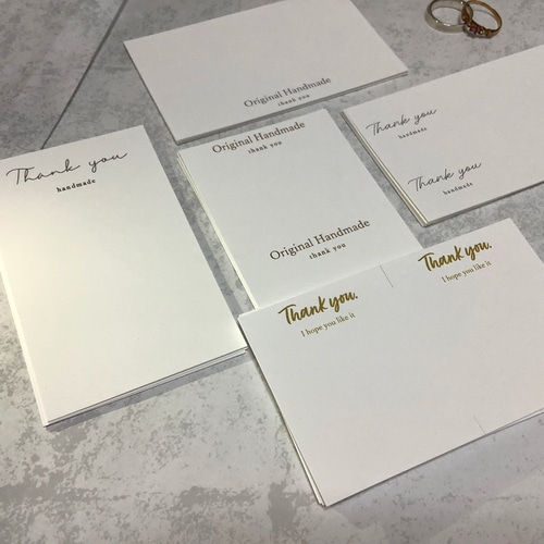 ショップカード アクセサリー台紙 サンキューカード 名刺 No.370