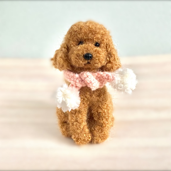 トイプードル（黒）の羊毛フェルト 犬 羊毛フェルト chai♡hima