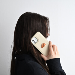 多機種対応 カラー リアケース 【 Simple ワッペン 犬 】 名入れ スマホケース スマホショルダー A269I 16枚目の画像