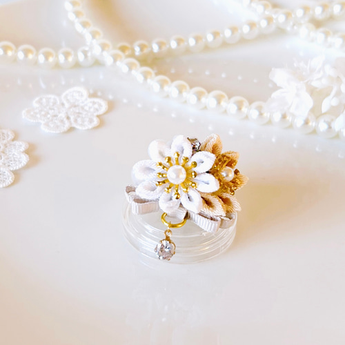 つまみ細工 指輪 ウエディング プレゼント ギフト 指輪・リング wagan