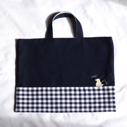 ♡100再販☆ファミリア風チェック柄 レッスンバッグ レッスンバッグ