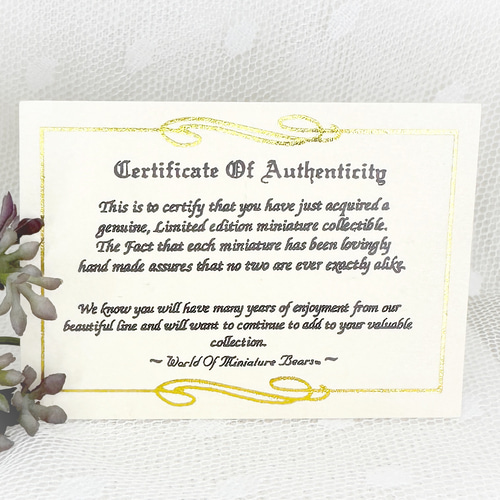 USA直輸入 ワールドオブミニチュアベアーズ サマンサ ぬいぐるみ アン