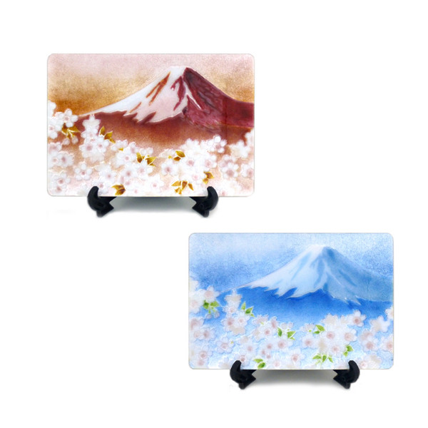 七宝焼｜飾皿｜富士桜 17,600円