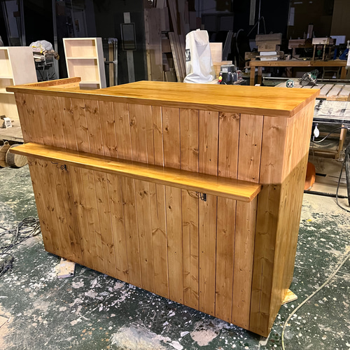 ワイド150 レジカウンター 受付カウンター 机・デスク エバーグリーン