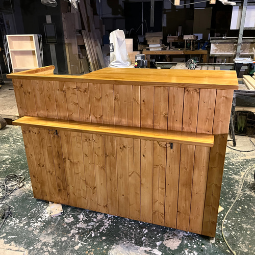 ワイド150 レジカウンター 受付カウンター 机・デスク エバーグリーン