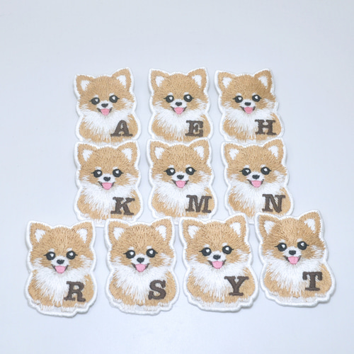 オーダー受付パネル♡ポメラニアンのワッペン ポメラニアン の刺繍