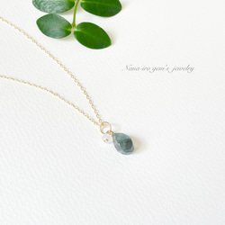 ＊1点もの＊moss aquamarine × moonstone top 7枚目の画像