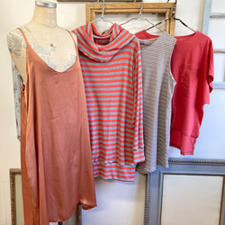 Creema春の福袋2024 ❤️洋服4点セット（オレンジ、ピンク） 1枚目の画像