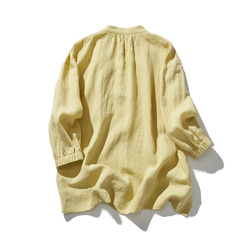 Belky 亞麻黃 240311-4 製成的天然質感亞麻長袍 第8張的照片