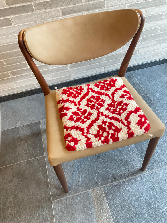 ノッティング織りの椅子敷き_21 1枚目の画像