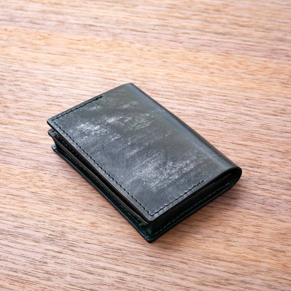 《大容量70枚》ブライドルレザーの通しマチ名刺入れ【配色カスタム無料】 ブライドルレザー 通しマチ 　また パーツA