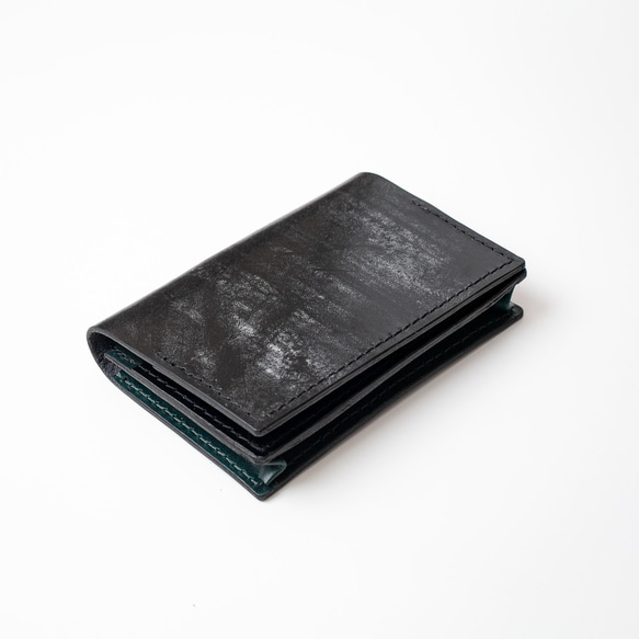 《大容量70枚》ブライドルレザーの通しマチ名刺入れ【配色カスタム無料】 ブライドルレザー 通しマチ 　また パーツA