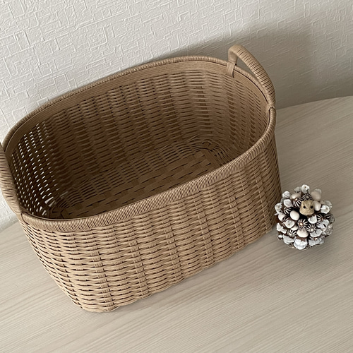 かちっとした収納かご クラフトバンド 収納シンプル 可愛い