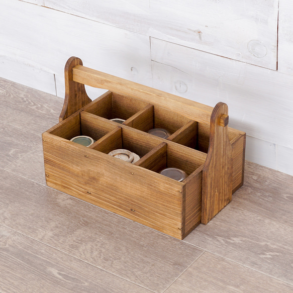 おかもち木箱 6仕切り【受注】仏飯器 茶具 フリーボックス・小物入れ