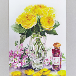 黄色のバラとポプリ レターセット 5枚目の画像