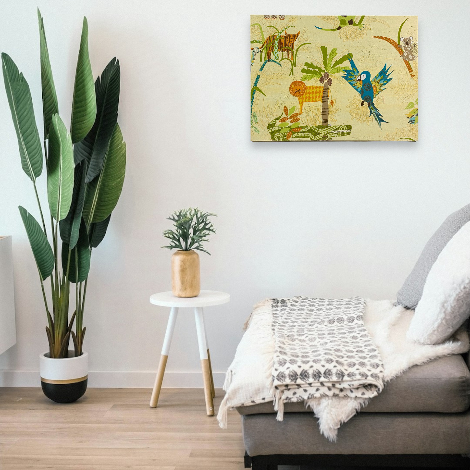 アニマル☆ファブリックパネル☆青い鳥ファブリック2024