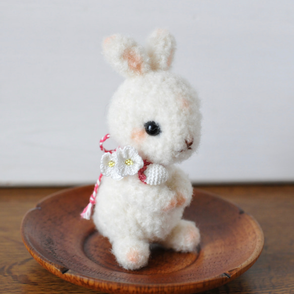 梅のお花とうさぎさん あみぐるみ meiri 通販 17388280｜Creema