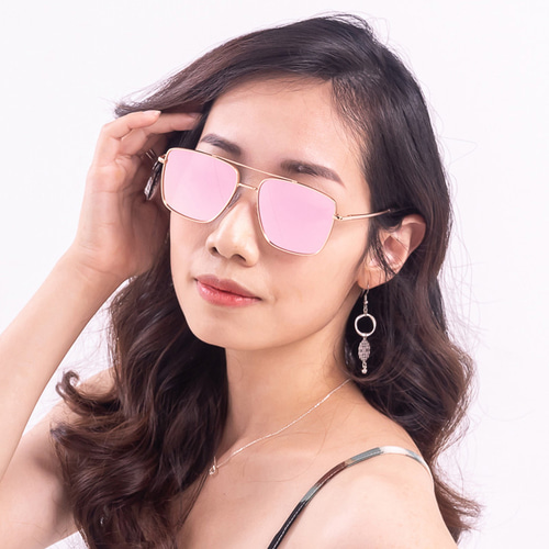 2is KylaP サングラス│テクスチャーダブルブリッジスクエア