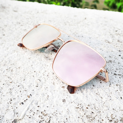 2is KylaP 太陽眼鏡│質感雙樑方框│粉紅色│抗UV400 第8張的照片