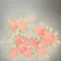 着物のファブリックパネル　春の夜の桜（2枚セット）　着物リメイク　インテリア　古民家　壁飾り　日本　ギフト　おしゃれ 7枚目の画像