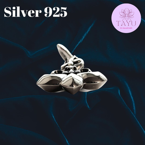 大人気新品】シルバー925 ユリの紋章フレアボールチャーム