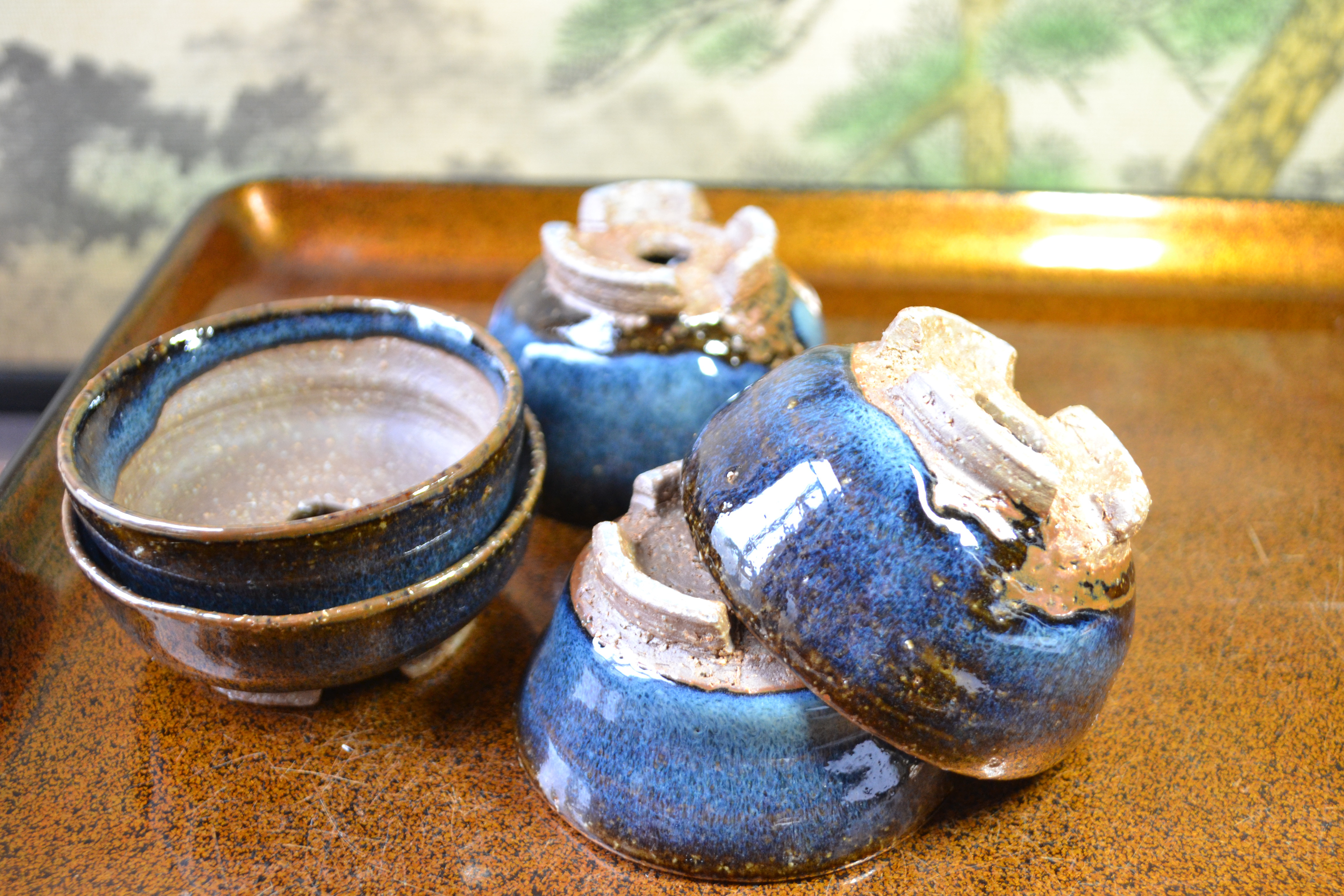花入れ　木箱付き 陶器